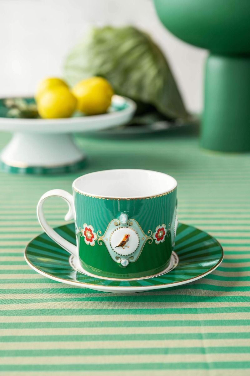 Pip Studio Love Birds Cup & Saucer Medallion