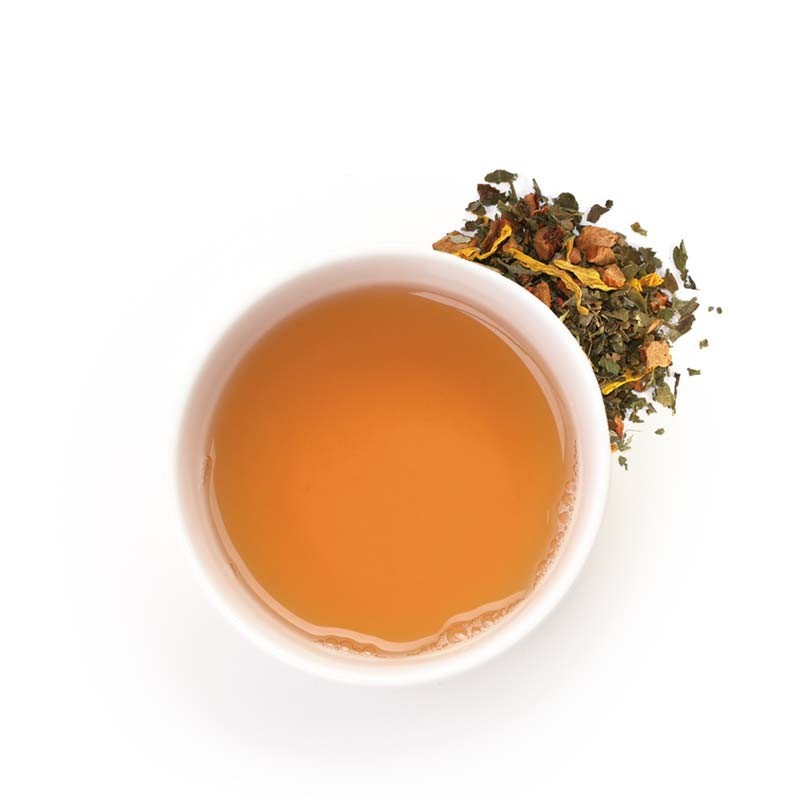 Tisane fruitée biologique avec framboise, fleur de sureau, grenade