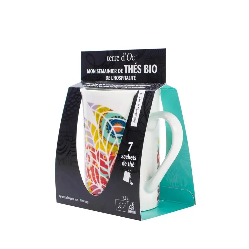 Tazas y 7 bolsas de té clásico