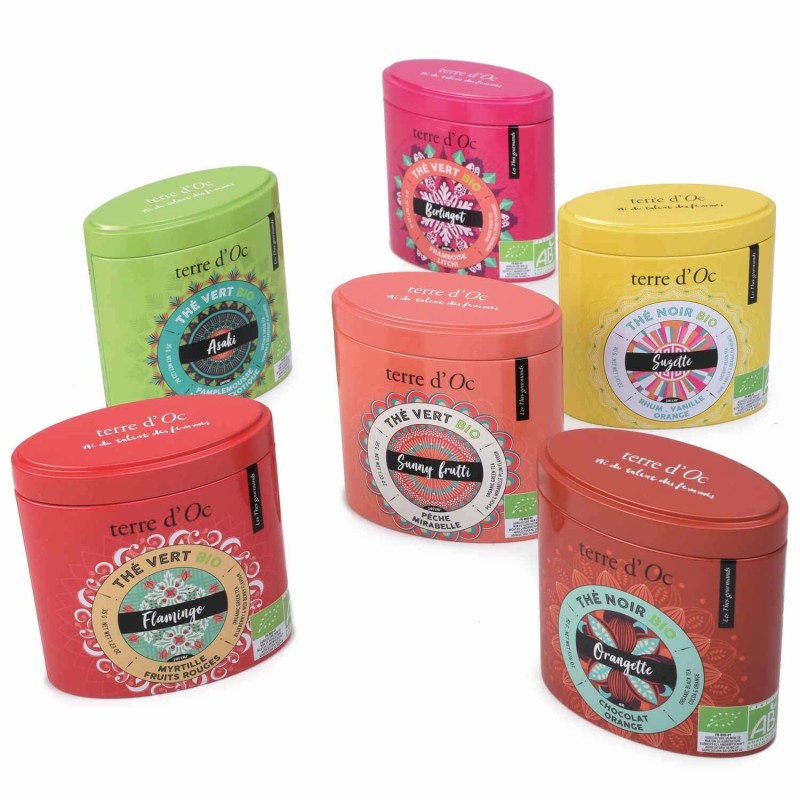 Gift pack with 6 gourmet organic teas